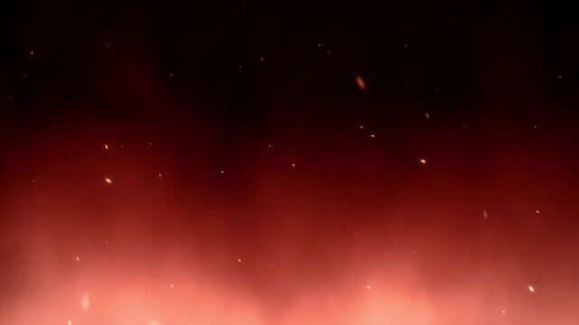 Seamless loop fire embers and smoke rising