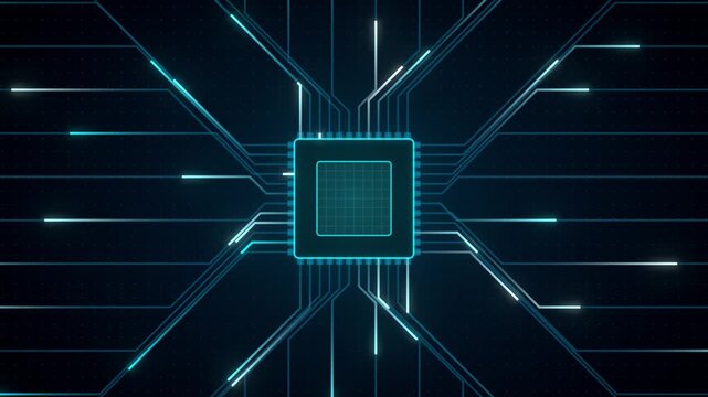 Seamless loop ai processor chip with circuit data signals