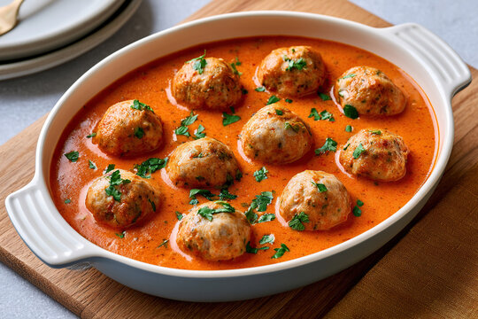 Malai kofta in dish on the table