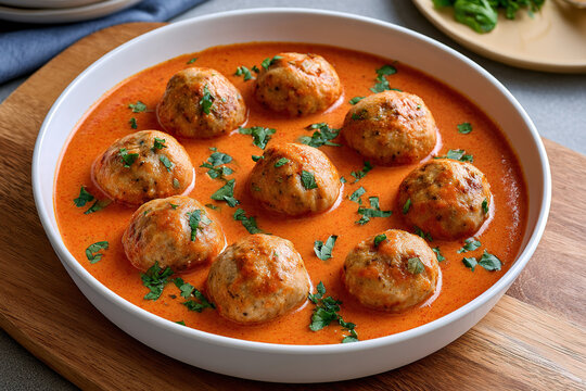 Malai kofta in dish on the table