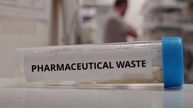 PHARMACEUTICAL WASTE oral tablet supply resilience environmental safety and traceability concept