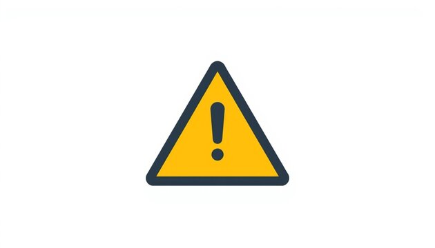 Warning triangle sign for hazard and caution alerts with alert