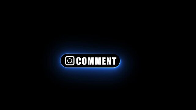 Comment button on black