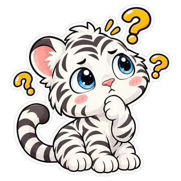 Confused Chibi White Tiger