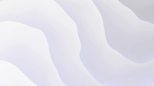 White curve waves abstract motion background 4k animated looping