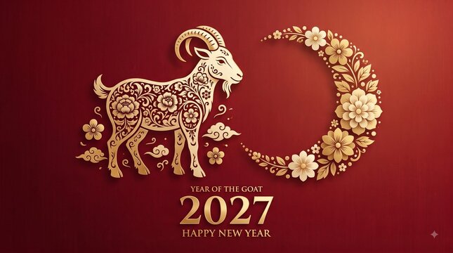 Celebrating the year of the goat in 2027 a vibrant and auspicious chinese new year filled with joy and traditional blessings