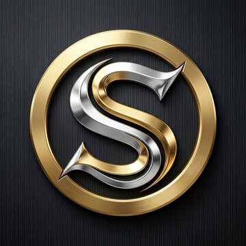 Luxury Gold and Silver Letter S Monogram Logo Design, Elegant Branding Emblem, Business Symbol, Premium Quality Icon