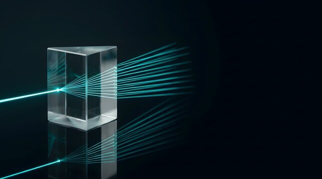 Wood and Metal Dovetail Joint Glowing with Teal Light

