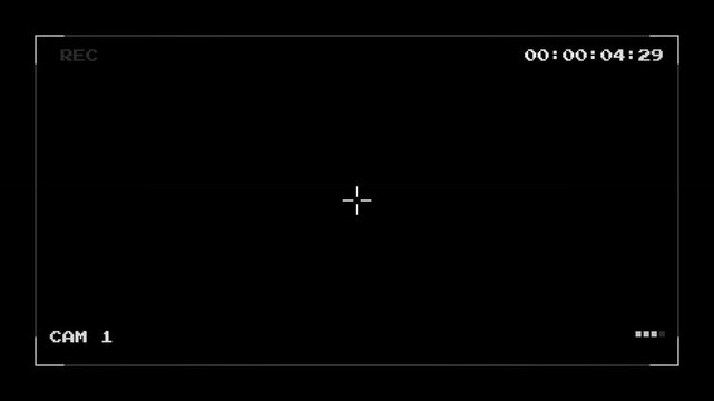 Video camera recorder screen interface. Clandestine Surveillance Monitor Dashboard Recording Interface Simulation Frame 4k video
