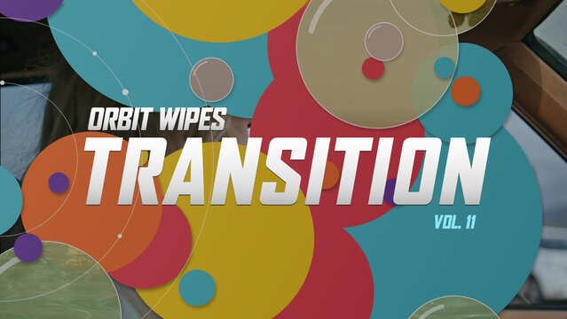 Orbit Wipes Transitions / Bright Multicolor Circular Wipes with Orbit Lines for Event Promos and Summer Videos / Horizontal / Part 11