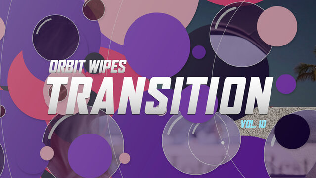 Orbit Wipes Transitions / Layered Purple and Pink Disc Wipes with Glass Circles for Fashion and Music Videos / Horizontal / Part 10
