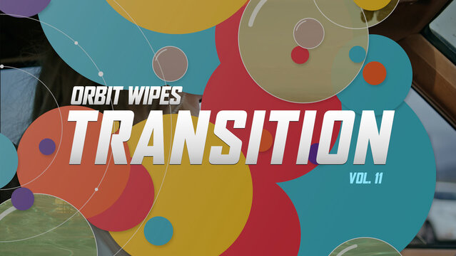 Orbit Wipes Transitions / Bright Multicolor Circular Wipes with Orbit Lines for Event Promos and Summer Videos / Horizontal / Part 11