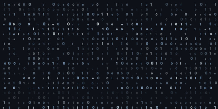 Abstract digital background, featuring a grid, of light blue, and white binary, code, with ones, and zeros forming, a data stream, pattern software development, technology and computing