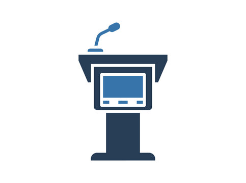 Modern lectern podium vector for conference
