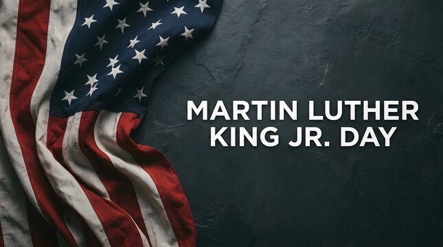 Waving american flag background for patriotic holidays like martin luther king jr day and other national celebrations