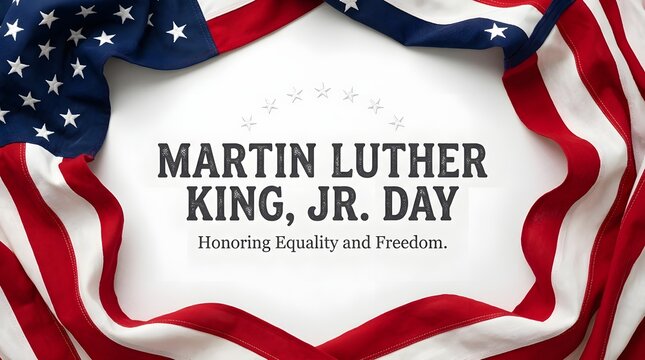 A festive conceptual background for martin luther king jr day featuring the american flag and patriotic holiday celebration elements