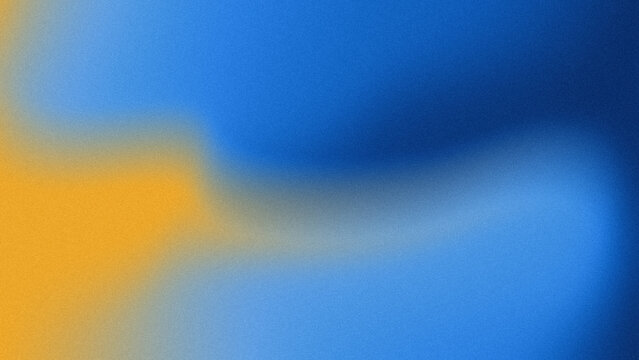 Modern vibrant blue and yellow noise gradient background for design projects.