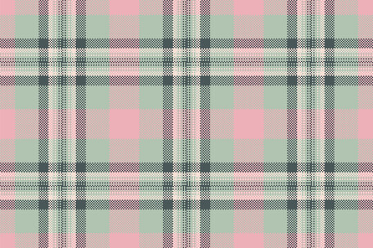 Sheet check vector plaid, deep fabric texture textile. Foot pattern background seamless tartan in pastel and light colors.