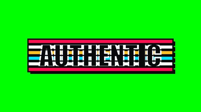 Authentic Verified Stamp Animation Green Screen