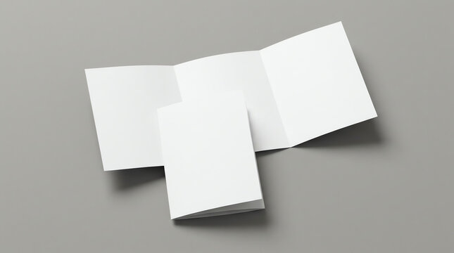 A layout for menu or brochures on a gray background.