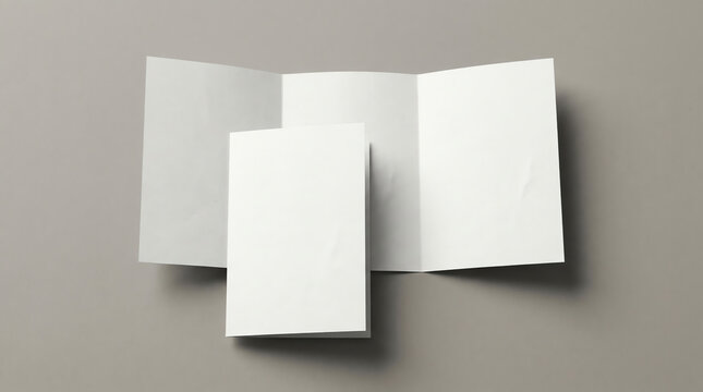 A layout for menu or brochures on a gray background.