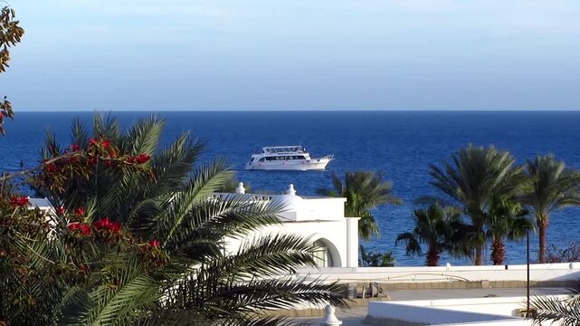 Ship sailing in Sharm El Sheikh