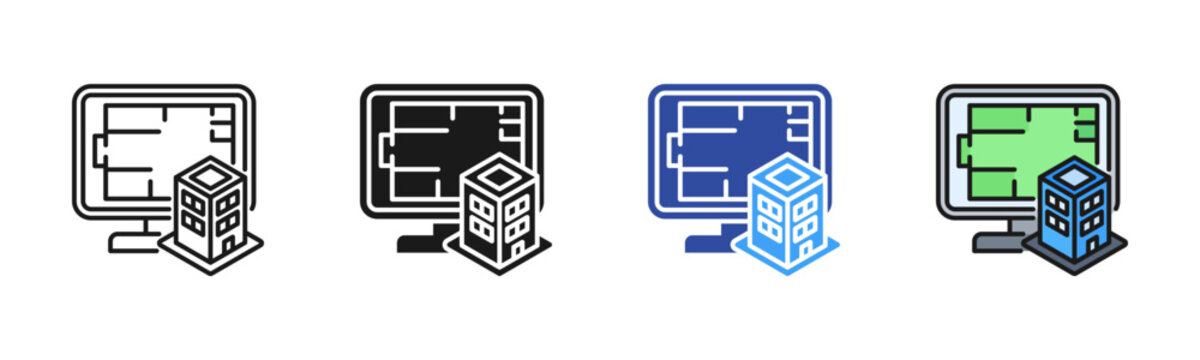 Design icon set multiple style collection