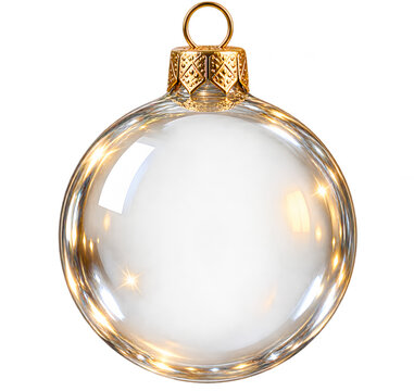 Clear Glass Christmas Bauble Ornament Transparent PNG