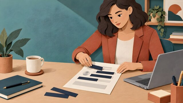 Worker covering identity details before sharing a document