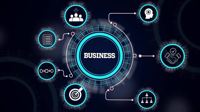 Business strategy development concept with corporate growth planning, enterprise expansion and market success