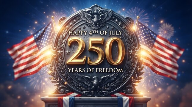Celebrating two hundred and fifty years of american independence and freedom