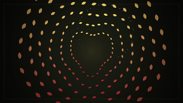 Dynamic Circular Green Leaf Vortex Abstract Motion Background