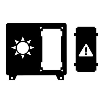 Solar Inverter Power Module Replacement Icon Pictogram