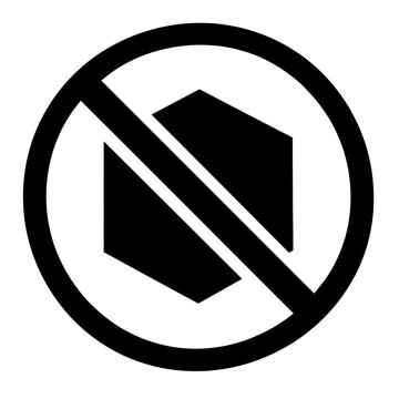 Payment Token Revocation Hexagon Cancellation Icon