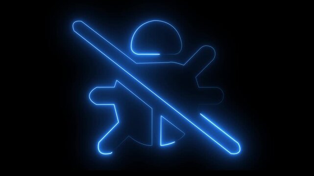 glowing neon digital illustration circuit bug icon overlapping circuit board symbolizing the intersection of technology. 4k motion video animation 