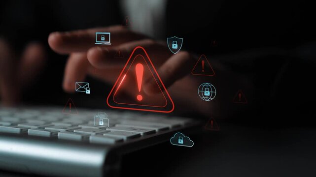 Cybersecurity threat alert protects data. Cyber security threat alert prevents access, alert warns breach, defends system, and cyber security threat alert identifies risk. Marrow
