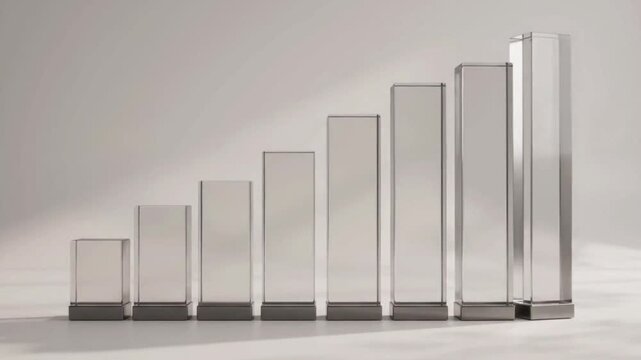 Bar graph design three video source digital animation element