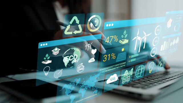 Innovative Digital Interface Displaying Sustainability Metrics and Environmental Data for Eco-Friendly Solutions in Modern Technology. Entropy.