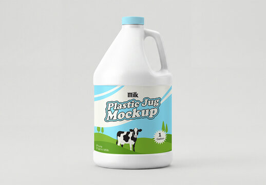 Plastic Jug Mockup with Handle