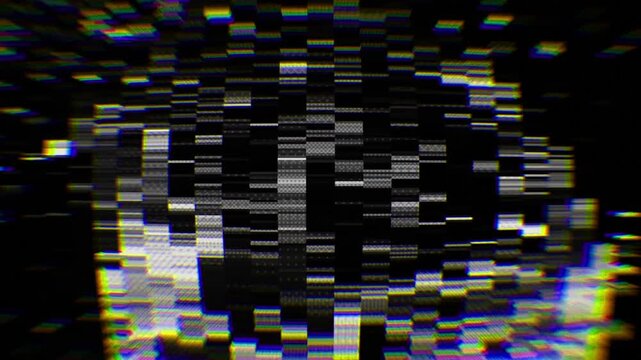 Stylish glitch transition with rapid digital interference, pixel distortion, flickering elements, and colorful RGB effects. Ideal for cinematic intros, YouTube videos, gaming content, social media edi