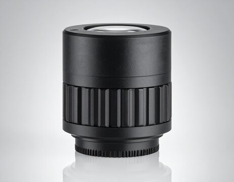Close-Up of Black Monocular Lens for Photography and Optics Equipment