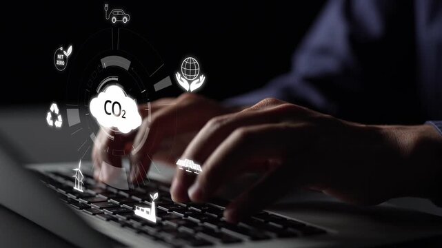 Net zero goals and CO2 reduction strategy driving sustainability, green energy integration, net zero emissions policies, and climate-friendly sustainability solutions for business and society. Muxer