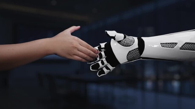 Robotic hands analyze a digital cost graph in a sleek financial environment, showcasing the blend of advanced technology and data-driven business strategies. Synapse