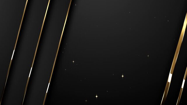 Modern Luxury Dark Golden Diagonal Lines and Sparkles Trailer Titles Cinematic Openers Intro Background Loop