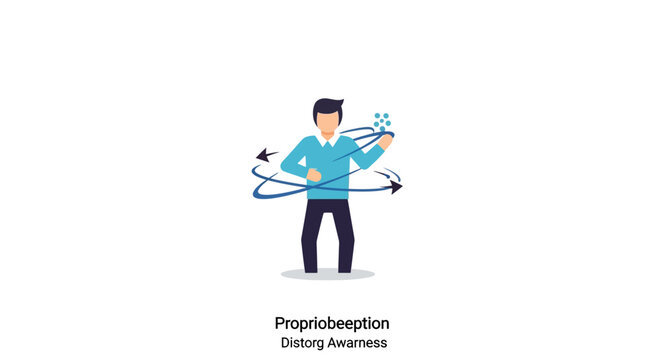 Man with Proprioception Distortion Awareness, Body Sense, Spatial Orientation