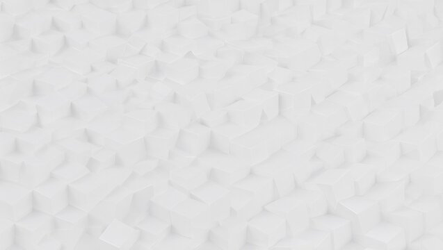 Parametric White Cube Pattern Background With Soft Shadows