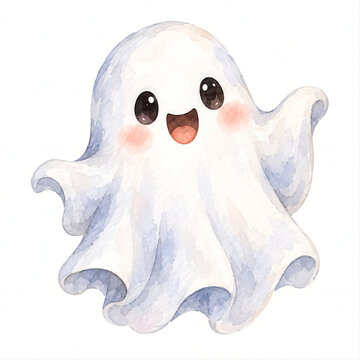 friendly cute Halloween ghost