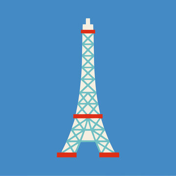 Flat Eiffel Tower illustration
