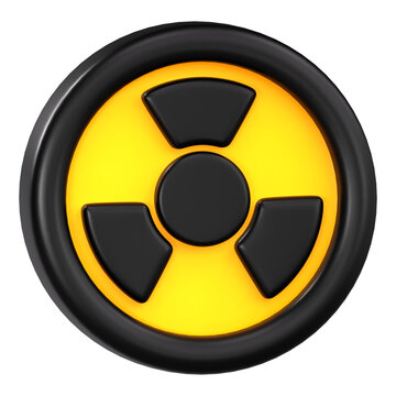 Nuclear Radiation Warning Sign and Radioactive Hazard Concept