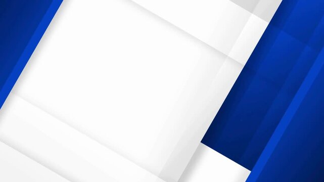 Abstract geometric background with diagonal blue and white shapes for modern corporate design.